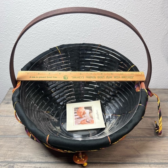 Longaberger NEW 2006 Large Autumn Treat Spider Basket Liner Tie-on & Spider legs - Picture 10 of 15